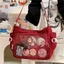 DARON Túi Itabag trong suốt, Túi đeo vai Harajuku JK phong cách Nhật Bản, Huy hiệu thời trang Hiển thị Túi Tote vải Pvc thông thường Mua sắm