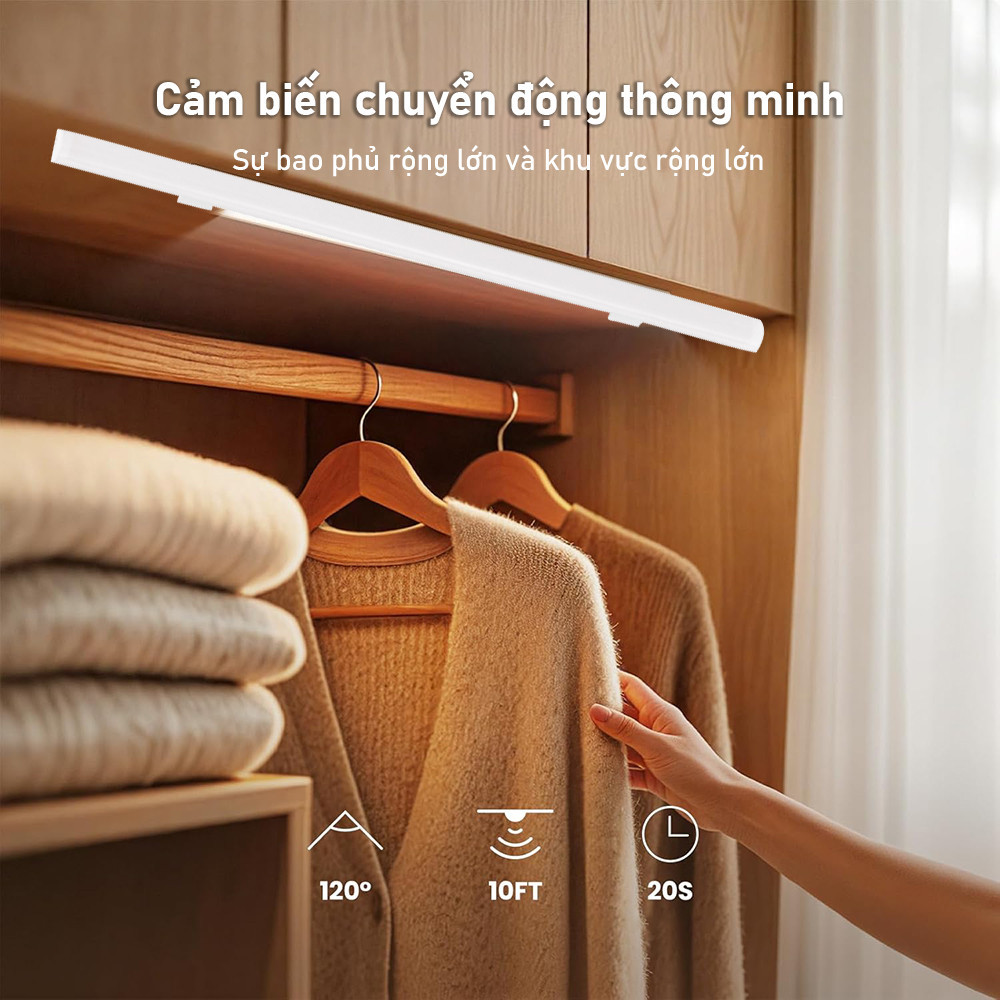 Đèn led cảm biến chuyển động đèn ngủ không dây cổng sạc usb gắn tường tủ bếp nhà vệ sinh cầu thang