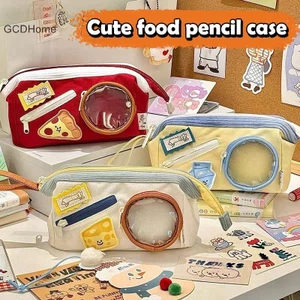 GCDHome Đáng Yêu Dung Tích Lớn Burger Hộp Đựng Bút Chì Nhiều Lớp Sinh Viên Phong Cách Nhật Bản Thẩm Mỹ Cao Đa Năng Giá Trị Văn Phòng Phẩm HOT