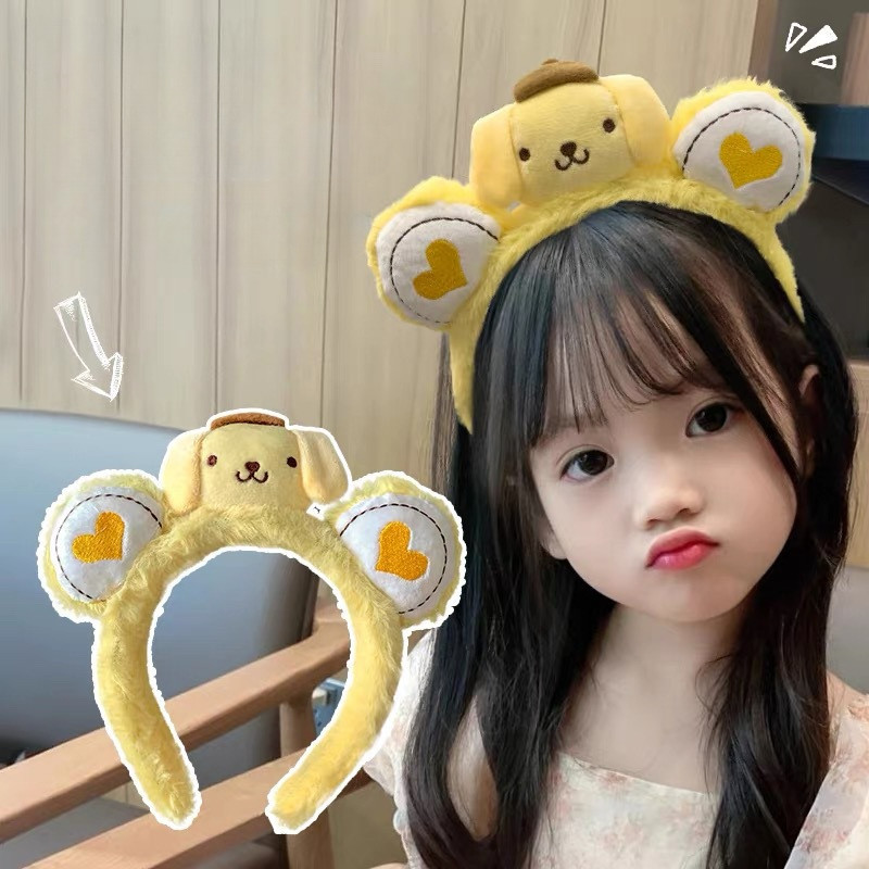 Băng đô Kuromi Melody Pom Pom dành cho bé gái yêu thích hoạt hình, quà tặng hoàn hảo cho Giáng sinh