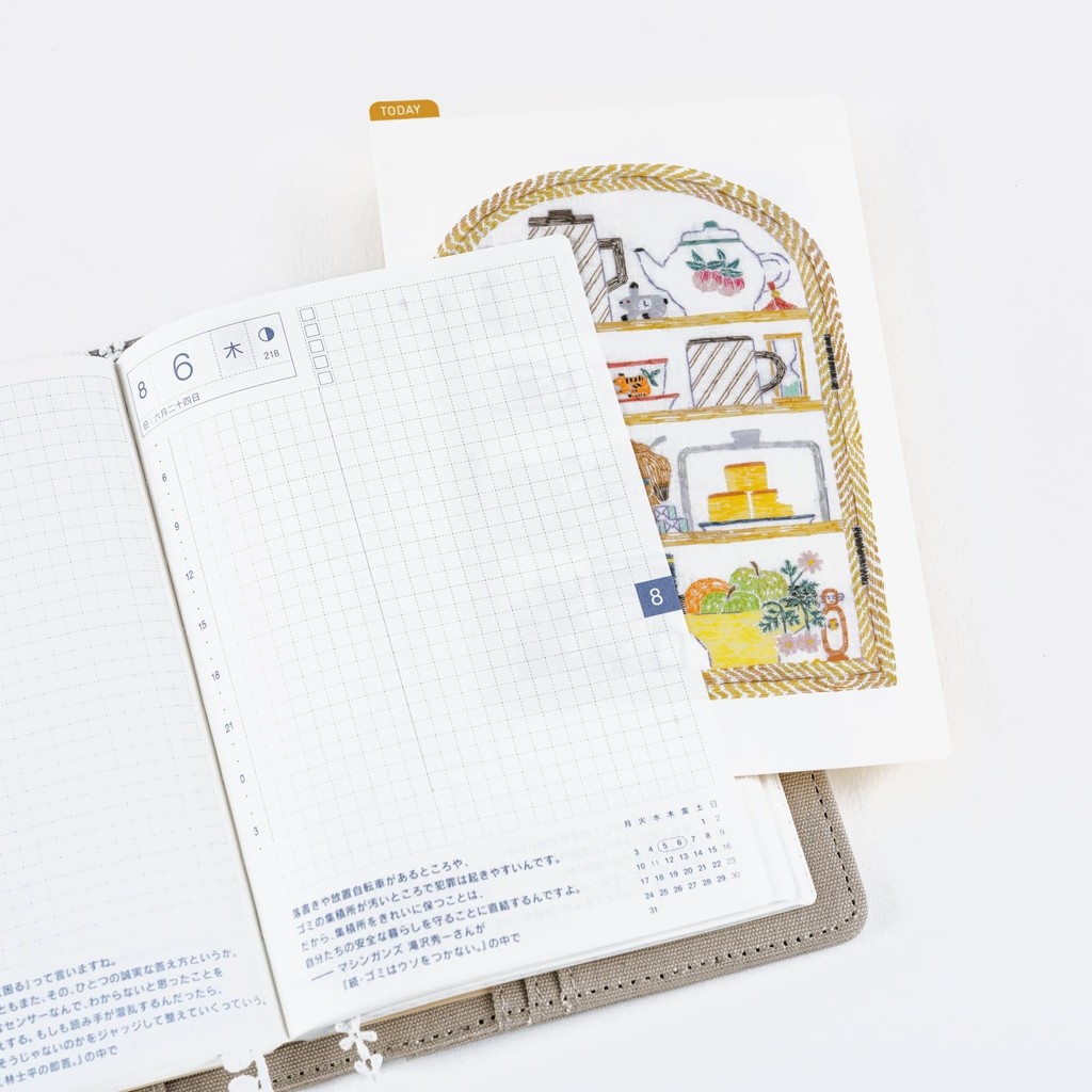 Iyo Okumi / Hobonichi Stencil HAPPY TEA TIME (Original Size for Pot Shelf) ㅤDirect From Japan