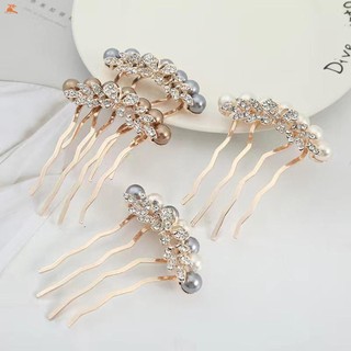 Phụ kiện tóc kim cương giả ngọc trai sang trọng cho tóc dài ngắn, xoăn hoặc thẳng