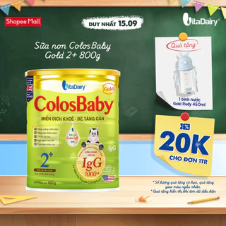 Sữa bột COLOSBABY GOLD 2+ 800g có chứa sữa non giúp bé tăng cân, phát triển toàn diện – VitaDairy