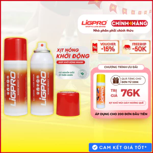 Xịt nóng khởi động LIGPRO 160 ml Chiết xuất thiên nhiên Giúp khởi động trước khi vận động