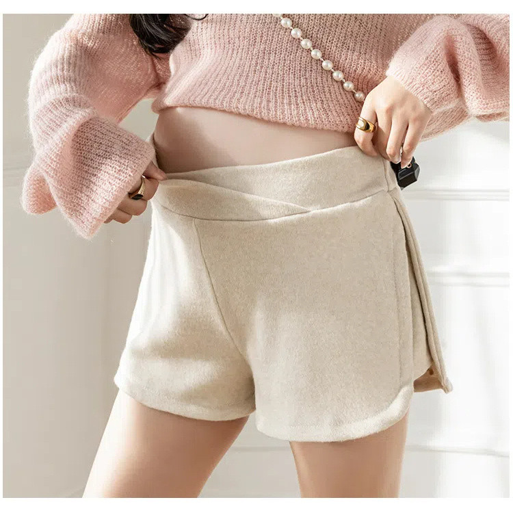 Quần Bà Bầu Chữ Thập Thấp Mùa Thu Đông, Làm Từ Len