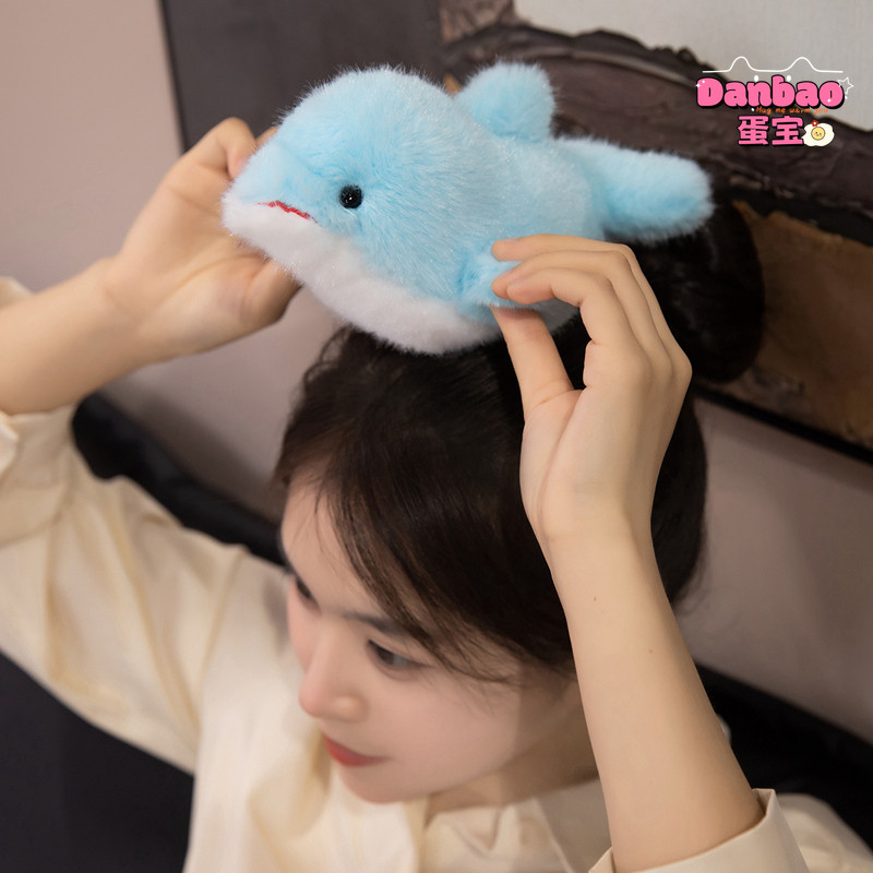 ((DANBAO) Happy Ocean Pet Đồ chơi sang trọng Con dấu dễ thương Búp bê cá mập sát thủ cá voi Chất liệu cá heo Quà tặng mềm cho trẻ em Quà tặng sinh nhật