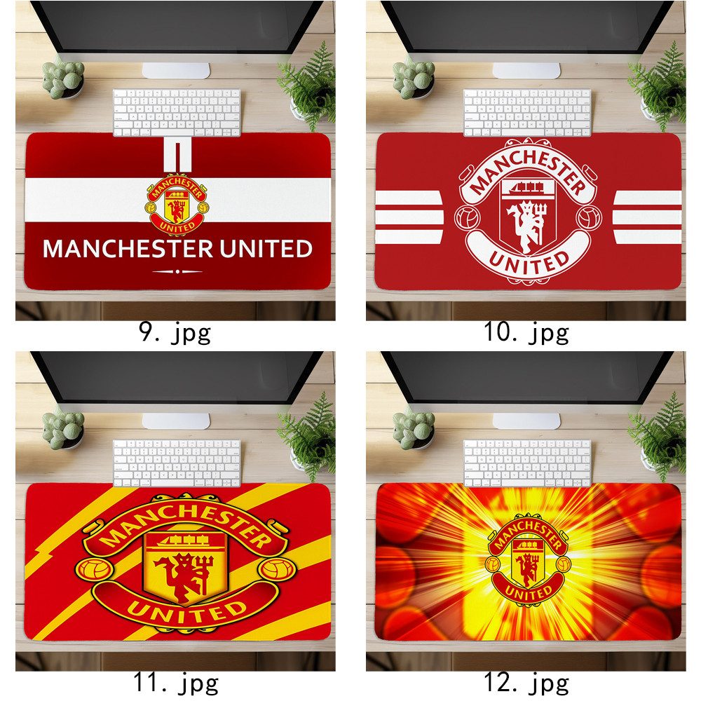 Tấm lót chuột Logo Manchester United FC In nghệ thuật Bàn phím máy tính Bàn phím (60x30cm / 80x40cm)