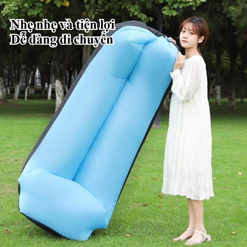 Inflatable ngoài trời lười biếng Sofa mềm mại thoải mái rất nhẹ có thể gập lại thiết kế gối đầu