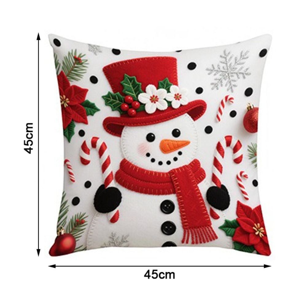 MARGREDY Giáng Sinh Đệm, Vỏ Gối Trang Trí Bông Tuyết Sang Trọng, Ông Già Noel Thanh Lịch Hoạt Hình Họa Tiết Cây Giáng Sinh Hình Vuông Vỏ Gối Giáng Sinh Trang Trí Nhà