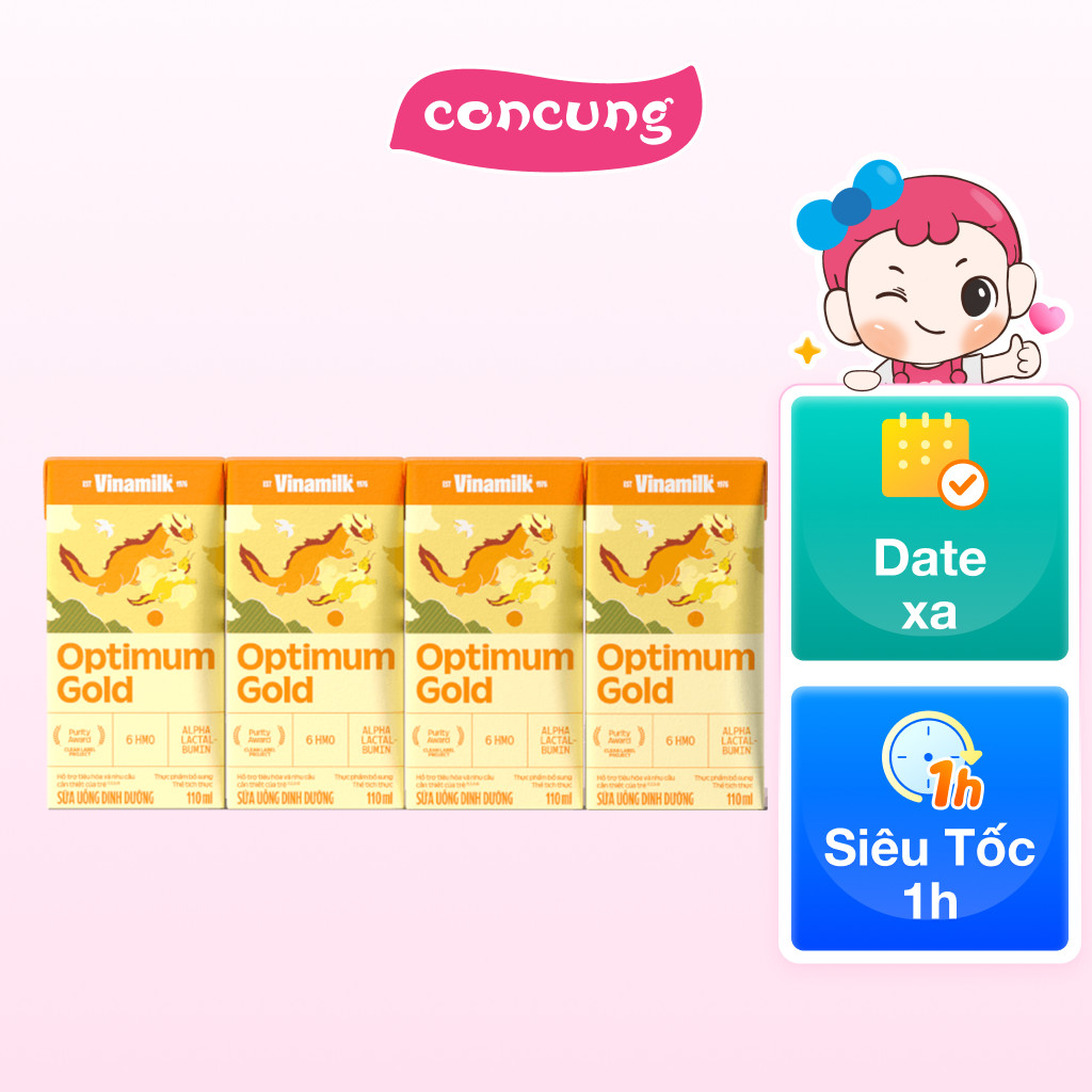 Thùng Sữa uống dinh dưỡng Optimum Gold 110ml (Lốc 4 hộp) new