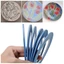 Băng phủ gốm YUJINI, Mô hình phun Băng phủ chịu nhiệt, Dây khắc bề mặt cong PVC phun sơn Dải tô màu Dụng cụ gốm