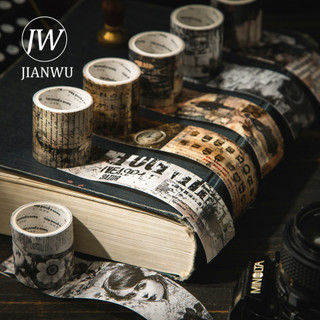 JIANWU 40mm * 200cm Trang Sách Cuộn Series Nhân Vật Vintage Phong Cảnh Chất Liệu Cắt Băng Washi Sáng Tạo Tạp Chí Văn Phòng Phẩm