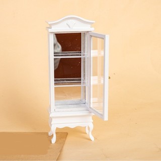 Tủ búp bê thu nhỏ thủ công ấm cúng có cửa đơn Trang trí tỷ lệ 1 12