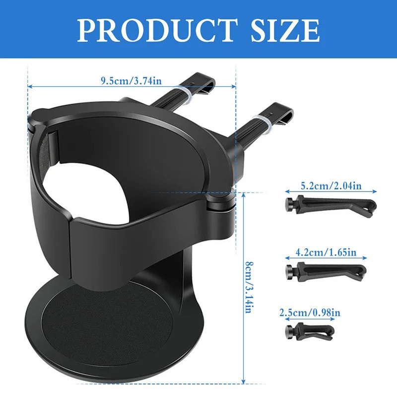 2PC Máy Điều Hòa Ô Tô Air Outlet Giá Đỡ Cốc Nước Treo Giá Đỡ Cốc Nước