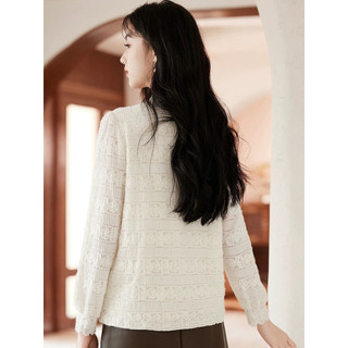 Hàn Quốc Dongdaemun Thu Đông Nhẹ Nhàng Ngọt Ngào Lót Jacquard Thiết Kế Ren Phù Hợp Với Đáy Top