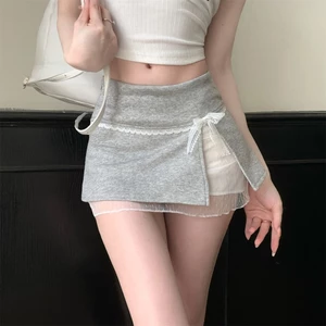 Mùa Hè Mới Váy Ngắn Trẻ Em Nơ Ren Quấn Hông Váy Nữ