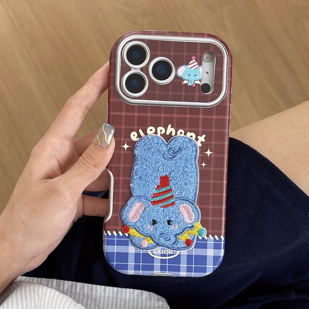 3D Thêu Mèo Chó Da Đệm Không Khí Ốp Lưng Điện Thoại iPhone 17 Pro Max 17 Air 16 Plus 15 14 13 12 11 Vỏ Bảo Vệ Chống Sốc