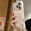Nơ màu hồng thích hợp cho vỏ điện thoại di động iPhone17, vỏ bảo vệ Apple 16promax mới 15pro dành cho nữ 13 14 17pro 17promax 16pro 16 14promax 15 15promax.
