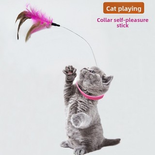 Mèo Silicone Cổ Tease Cat Stick Tay áo cổ tự làm giảm sự nhàm chán Dụng cụ tiện dụng