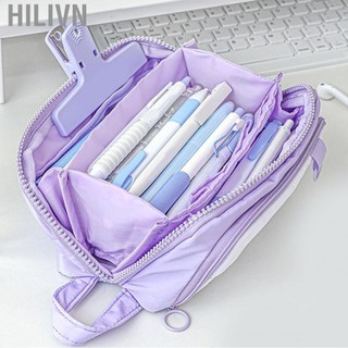 Hilivn Túi Đựng Bút Dụng cụ sắp xếp lưu trữ cầm tay bằng nhựa PVC và vải 3 ngăn di động có vị trí chèn để đi du lịch