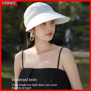 Mũ chống nắng YRBWD, Mũ mùa hè dành cho nữ có thể gập lại chống tia cực tím, Kem chống nắng thời trang có mũ có thể tháo rời Top Mũ bóng vành lớn có thể điều chỉnh