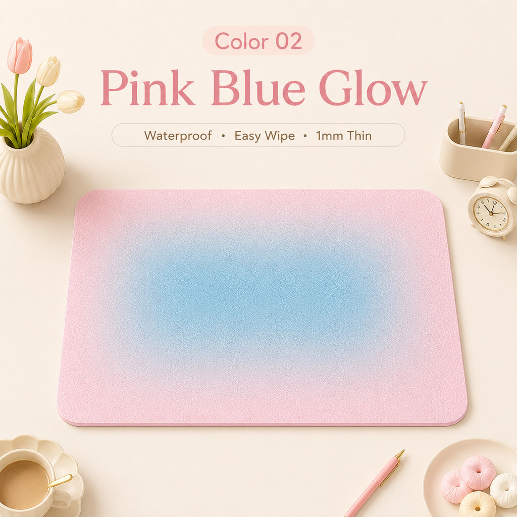 Thảm Lót Bàn Gradient Hàn Quốc 35x80cm Chống Nước Dễ Lau Da PVC Lót Chuột Lớn Cho Bàn Học Văn Phòng Ký Túc