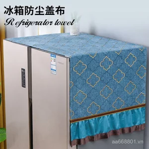 Tủ Lạnh Chống Bụi Che Trên Khăn Hai Cửa Cửa Cửa Đơn Thoáng Khí Chống Bụi Bao Vải Máy Giặt Chống Bụi Chống Nắng Che Khăn Vải ZP