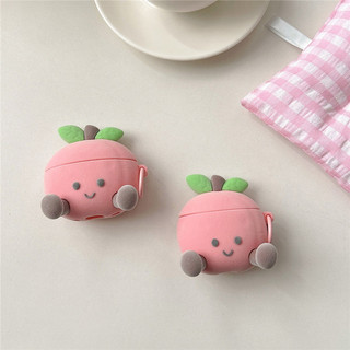 Ốp tai nghe bluetooth hình quả đào 3D hoạt hình dễ thương cho Airpods pro 2 3 airpods4 airpods1 2 airpods3