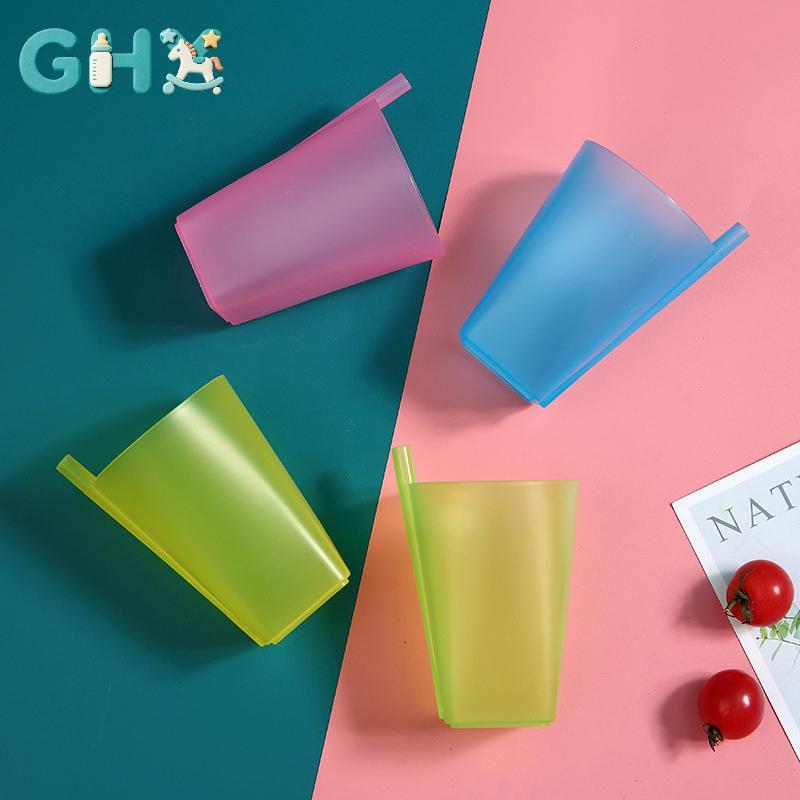 GHX Trẻ Em Sip Cốc Tích Hợp Ống Hút Sữa Màu Kẹo Sippy Cốc Cốc Uống Ống Hút Cho Trẻ Em VN