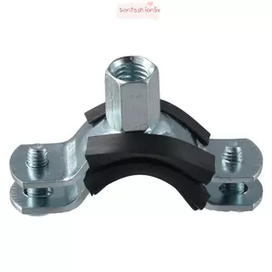 ITRUMPET 2 Kẹp Hỗ Trợ, Có Móng Tay Mạ Kẽm Sắt Có Thể Điều Chỉnh Kẹp Hỗ Trợ Ống, Riser Kẹp 20 / 25 / 32 / 40 / 50 / 63mm Cao Su Bạc Chịu Lực Ống Kẹp Công Nhân