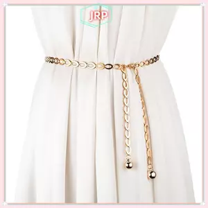 JRP Nữ Thắt Lưng Thời Trang Sang Trọng Thiết Kế Thắt Lưng Retro Bạc Khắc Rỗng Dây Xích Dành Cho Nữ Thanh Lịch Tròn Kim Loại Nữ Thắt Lưng JRP