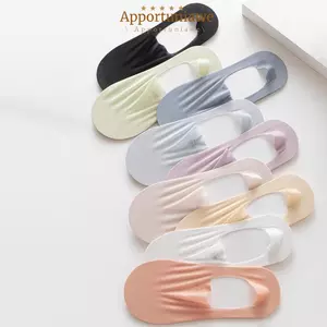 IAPPORTUNIA 1 Đôi Tất Thuyền, Tất Ngắn Vô Hình Thoáng Khí Mỏng, Tất Chống Trơn Trượt Không Dấu Vết Màu Trơn Trượt Cho Mùa Hè