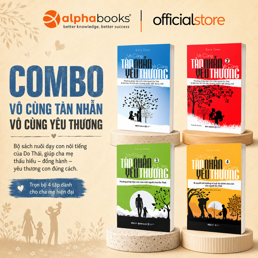Sách Combo Vô Cùng Tàn Nhẫn Vô Cùng Yêu Thương (Tập 1 + Tập 2 + Tập 3 + Tập 4) (Alpha Books)