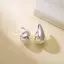PNPIA- 1 Cặp Vintage Tính Khí Vàng Bạc Chunky Mái Vòm Thả Bông Tai Nữ Hợp Kim Bóng Thi Giọt Bông Tai Nhẹ Vòng