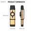 guansfs Yinhing Hợp kim nhôm Kazoo Nhạc cụ di động và dễ học để giải trí Hoạt động biểu diễn âm nhạc Những người yêu thích có màng ngăn dự phòng (Đen)