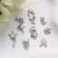 GHX 5 Cái / Pa Móng Tay Kim Cương Móng Tay Nghệ Thuật Trang Trí Vintage Pentagram Ngôi Sao Móng Tay Mũi Khoan Móng Tay Miếng Dán Móng Tay Trang Trí Trái Tim Làm Móng Tay Phụ Kiện VN
