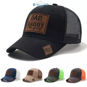 E-WOITD Mùa Hè Lưới Mũ Bóng Chày Nam Nữ DAD Thư Miếng Dán Mũ Snapba Thoáng Khí Unisex Đường Phố Hip Hop Truer Mũ E-WOITD