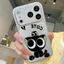 Ốp lưng iPhone Mạ họa tiết da họa tiết mèo dễ thương iPhone 17 16 15 14 13 12 11 Pro Max Plus Max