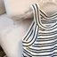 Áo Vest dệt kim ngắn sọc không tay mùa hè Hot Girl Slim-fit
