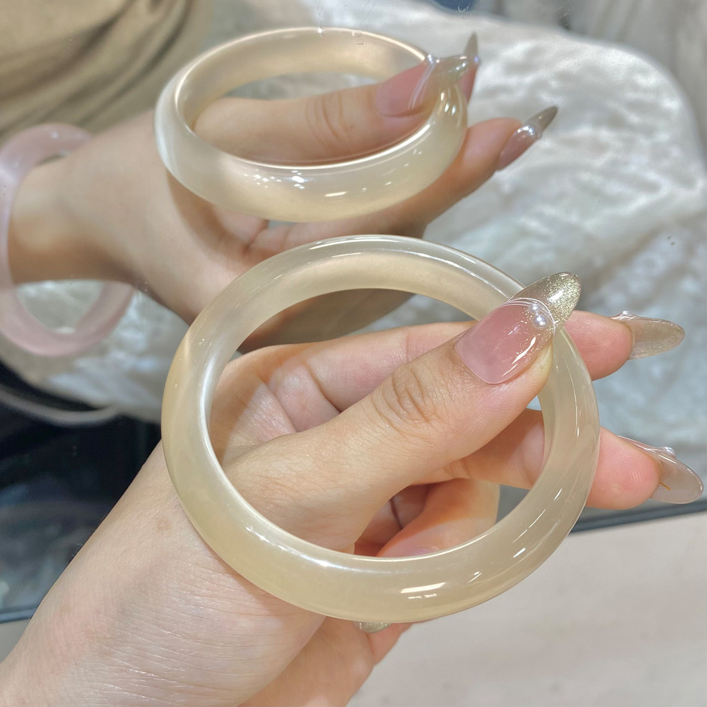 Vòng tay đá mắt mèo tự nhiên ánh trăng trắng trong suốt cao