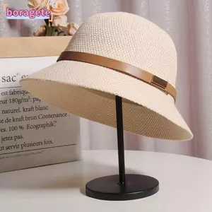 Mũ xô BORAGETE, Mũ chống nắng chống tia cực tím có thể gập lại, Mũ đi biển vành rộng di động mùa hè dành cho nữ