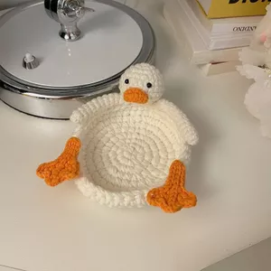 Khuyến nghị Mucha Hand-Made Đan Chất liệu tự làm Gói Nằm Bơi Vịt Coaster Móc tóc Giảm bớt sự nhàm chán Thời gian xả tay