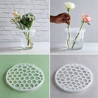 ROLY Chèn lưới bình hoa, Giá đỡ sắp xếp hoa DIY, Dụng cụ cố định hoa, Hỗ trợ cắm hoa tái sử dụng