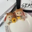 Dễ Thương Lop-Eared Thỏ Móc Khóa Mặt Dây Chuyền Handmade Len Móc Dài Tai Thỏ Búp Bê Dễ Thương Túi Treo Quà Tặng