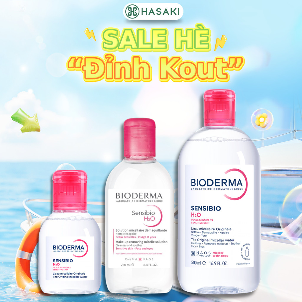 [DAILY] Nước Tẩy Trang Bioderma Dành Cho Da Nhạy Cảm Sensibio H2O Hasaki Chính Hãng