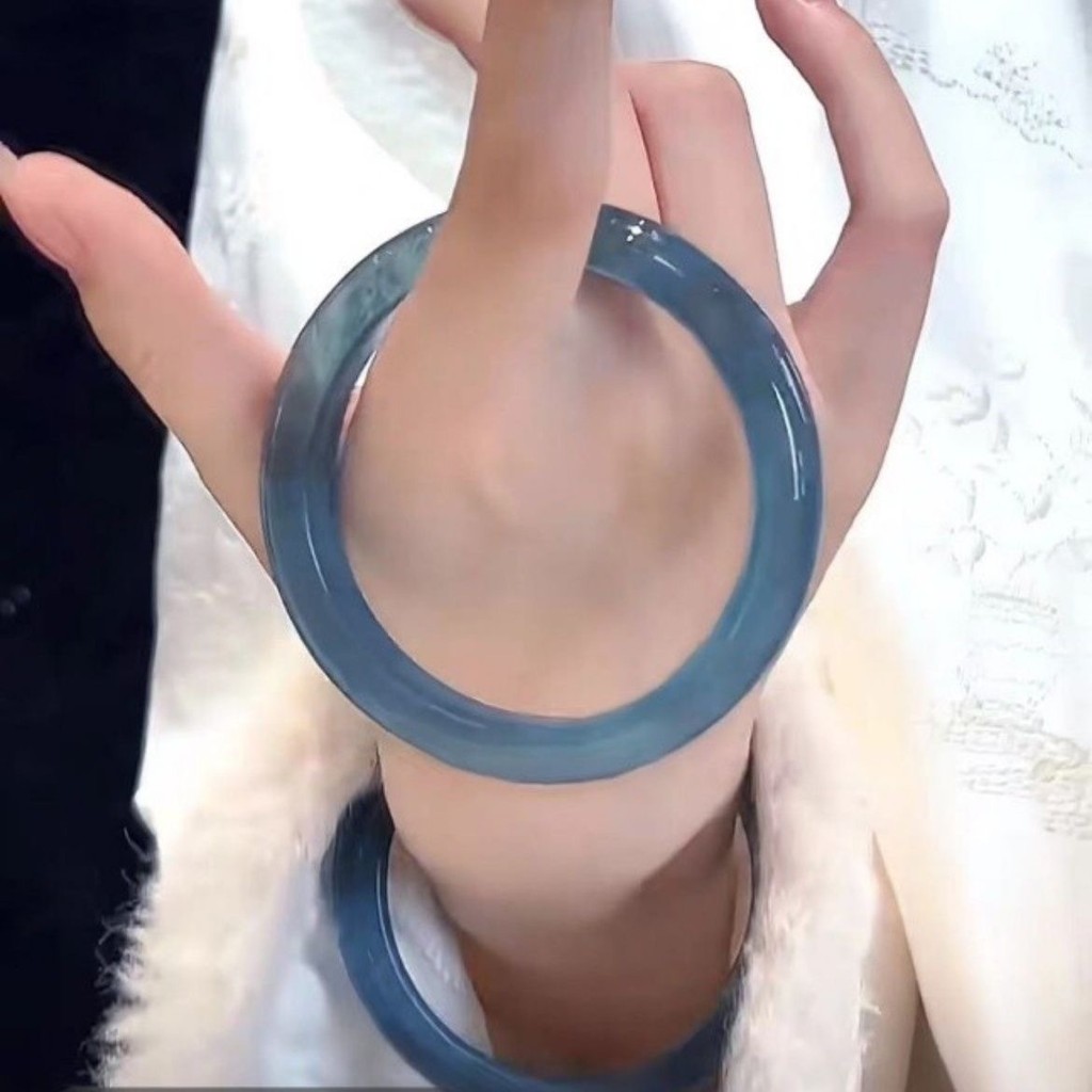 Vòng tay đá mắt mèo trắng băng 10mm