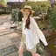 Áo sơ mi trắng dáng rộng chống nhăn mùa hè Slimer Look All-Match Lazy Style Jacket Top
