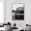 Phong cách đen trắng retro sang trọng ô tô Poster Không khung Tranh Canvas Trang trí tường nhà thanh lịch