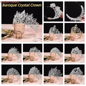 MOCOVED Baroque Crown, Bar Mitzvah Crown Hair Hoop Metal Prince Crowns, Phụ kiện tóc phong cách Hàn Quốc thanh lịch Băng đô Vòng Tiaras Trang sức tóc