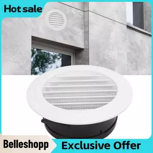 Belleshopp Lưới tản nhiệt có lỗ thông hơi tròn 150mm cho hệ thống HVAC – Trần Soffit & Giá treo tường nghiêng ABS